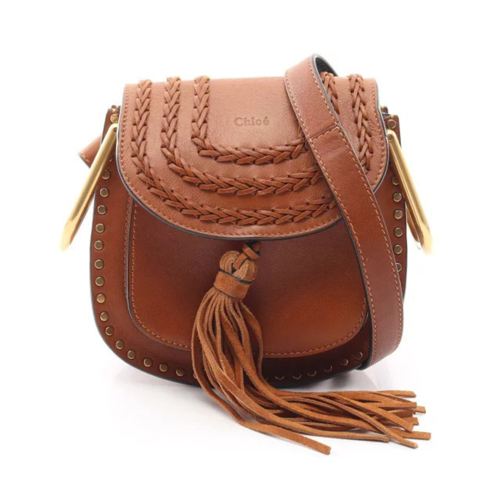 Chloe Hudson Shoulder Bag Leather Suede Brown